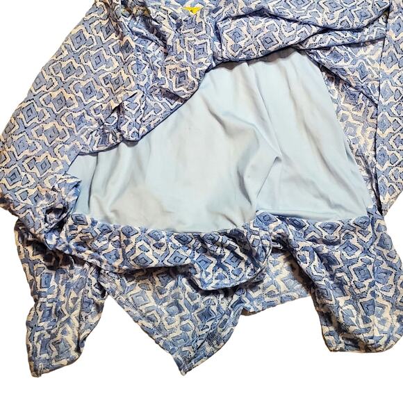 Altard State Dress Blue White Crossed Back sz M Cottagecore Coquette Dollette - Picture 5 of 12